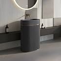 Plantex Pedestal Matt Wash Basin/Acrylic Resin &amp; Quartz Free Standing Wash Basin/Oval Basin for Bathroom/Home/Office - (10047, Grey)