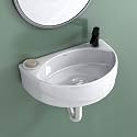 Plantex Platinum Ceramic Wash Basin Wall Mounted/Wash Basin for Bathroom/Wall Hung Washbasin/Sink for Bathroom with 10 Years Glaze Warranty by Plantex(Glossy White/Cody -17.5 x 11.5 x 5 Inch)