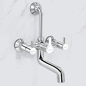 plantex brass wall mixer for bathroom with l-bend connector for overhead showermixer tapwall mixer for bathroom 2 in 1 with 7-year manufacturer39s warranty-ico-918-mirror-chrome