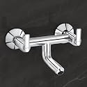 Plantex Pure Brass Bal-516 Non Telephonic Wall Mixer with Water Saving Aerator/Mixer Tap for Bathroom with Brass Wall Flange and Teflon Tape-7 Year Warranty(Mirror Chrome)