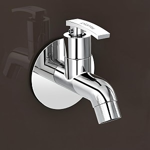 plantex pure brass col-1001 water tap for bathroom with water-saving technology taps with wall mount bib tapbasin tap for home- 7 year warranty chrome finish
