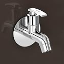 Plantex Pure Brass COL-1001 Water Tap for Bathroom with Water-Saving Technology Taps with Wall Mount Bib Tap/Basin Tap for Home- 7 Year Warranty (Chrome Finish)