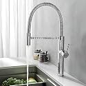 Plantex Brass Sink Mixer Tap/Pull Down Faucet for Kitchen Sink with 360° Swivel Spout Mixer Tap/Single Lever Water Mixer for Kitchen Sink-(8982-Chrome)