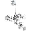 Plantex Brass Wall Mixer for Bathroom 3 in 1/L-Bend Connector for Overhead/Hand Shower/Spout Mixer Tap/Mixture Tap for Bathroom with 7-Year Manufacturer's Warranty-(Flo-819 Chrome)
