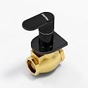 Plantex Pure Brass 25 mm Urinal Flush Valve with Teflon Tape &amp; Wall Flange -7 Year Warranty (ORN-220-PVD Black)