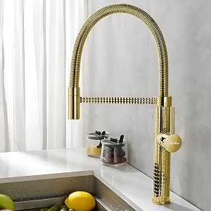 plantex pull out faucet for kitchen sinkmixer tap hot amp cold water tapsingle lever sink with 360 swivel spout mixer tap-8982-gold