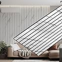 Plantex PVC Panel for Wall/3D Wall Panel for Interior Wall Décor/Louvers Panel/Eco-Friendly Fluted Panel – Pack of 7 Covers – 70Sq.Ft (White &amp; Black, 10ftX1ft)