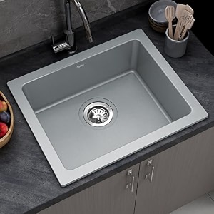 plantex quartz acrylic kitchen sinkundermount single bowl sink for kitchenmetalic single bowl kitchen sinks with coupling lintus 16x18 inches