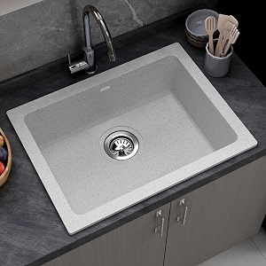 plantex quartz acrylic kitchen sinkundermount sink for kitchen with 10 years warranty by plantexgranite single bowl kitchen sinks with coupling brun 21x18 inches