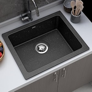 plantex quartz acrylic matt kitchen sink with 10 years warranty by undermount sink for kitchenmetalic single bowl kitchen sinks with coupling siapan 16x18 inches grey