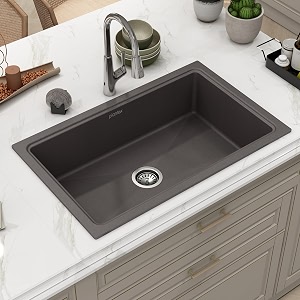 plantex quartz acrylic matt kitchen sink with 10 years warranty undermount quartz sink for kitchengranite single bowl kitchen sinks with coupling con 32x20 inches
