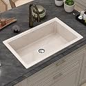 Plantex Quartz Acrylic Matt Kitchen Sink With 10 Years Warranty /Undermount Sink For Kitchen/Granite Single Bowl Kitchen Sinks With Coupling (Ultra Brun 32X20 Inches)