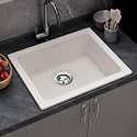 Plantex Quartz Acrylic Kitchen Sink/Undermount Sink for Kitchen with 10 Years Warranty by Plantex/Granite Single Bowl Kitchen Sinks with Coupling (Rayon 16x18 Inches)