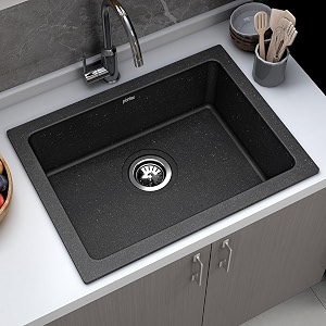 plantex quartz acrylic single bowl kitchen sink with 10 years warranty by plantexsink for kitchen with coupling amp drying racksmall kitchen basin siapan - 21x18 inches