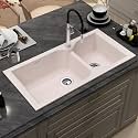 Plantex Quartz Acrylic Sink for Kitchen/UV Protected Rayon Kitchen Sink with 10 Years Warranty by Plantex/Granite Double Bowl Sink/Undermount/Topmount (Rayon-40x20 Inches)