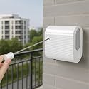 Plantex Retractable Single Row Clothesline/Indoor - Outdoor Clothesline/Lockable Cloths Line - Approx 4.1 Meter (13.45 ft.) - (20 kg Capacity) (White)