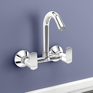 plantex sink mixer tap for kitchen sink with 360 swivel spoutwater mixer tap with wall flange and teflon tapesink mixer tap hot and cold with brass spindle saga-chrome