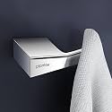 Plantex Smero Pure Brass Made Hooks for Hanging Clothes and Towel in Bathroom/Robe Hook/Hanger for Living Room - Arrete (Chrome)