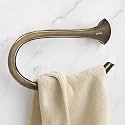 Plantex Smero Pure Brass Napkin Hanger for Bathroom/Hand Napkin Ring/Napkin Holder for Wash Basin/Bathroom Accessories - Contrive(Rich Antique)