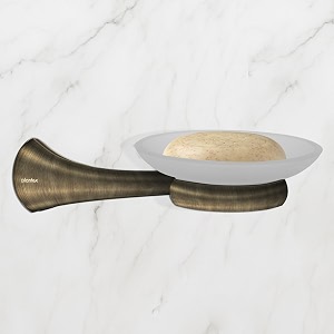 plantex smero pure brass glass soap holder for bathroom amp kitchensoap standcasedishbathroom accessories - contrive rich antique