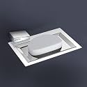 Plantex Smero Pure Brass Soap Holder for Bathroom and Kitchen/Soap Stand/Soap Dish/Soap Case/Bathroom Accessories - Arrete (Chrome)