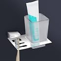 Plantex Smero Pure Brass Tooth Brush Holder/Tumbler Holder/Toothpaste Holder/Bathroom Accessories - Arrete (Chrome)