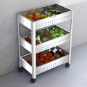 Plantex Stainless Steel 3-Tier Vegetable Basket for