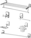 Plantex Stainless Steel 304 Grade Towel Rack with Darcy Bathroom Accessories Set 5pcs Chrome Towel Holder (Stainless Steel)