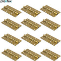 Plantex Stainless Steel Door Hinges 5 inchx12 Gauge/2.5 mm Thickness Kabza for Door Butt/Mortise Hinge (Brass Antique Pack of 12)