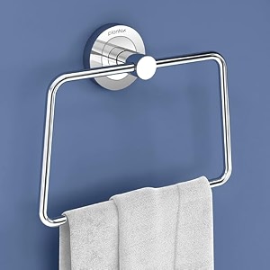 plantex stainless steel towel ring for wash basintowel hanger for bathroomnapkin hangernapkin ringbathroom accessories chrome - trapezium