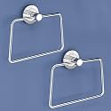 Plantex Stainless Steel Towel Ring for Bathroom/Wash Basin/Napkin-Towel Hanger/Bathroom Accessories (Chrome-Trapezium) - Pack of 2