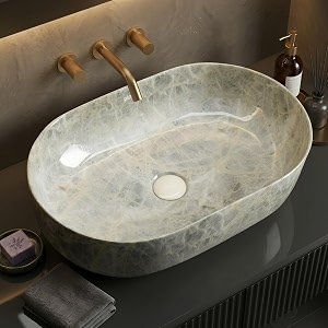 plantex tabletop wash basin for bathroomdesigner ceramic hand wash sinkoval countertop wash basin for homeofficehotel 22 x 135 x 6 inch
