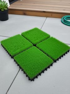 plantex tiles for floor-high density grass carpet tiles for garden 1213-pack of 6 matt natural interlocking tile pack of 6