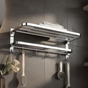 Plantex Towel Rack for Bathroom/Towel Bar/24Inch Towel Holder with Towel Rod/Towel Stand Silver Towel Holder (Stainless Steel)
