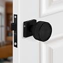 Plantex Heavy Duty Door Lock – Bathroom Door Lock/Mortise Keyless Knob Handle Set for Home/Bathroom/Store Room/Balcony/Office with Baby Latch (604 - Black)