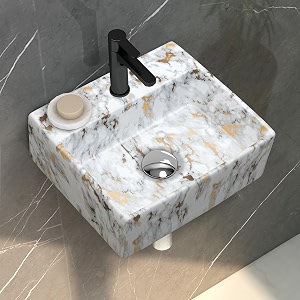 plantex wall mount washbasin for bathroomdesigner ceramic bathroom sinkrectangle tabletop wash basinhomeoffice 13 x 115 x 45 inch