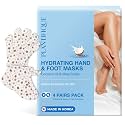PLANTIFIQUE Korean Foot & Hand Mask Set for Dry Skin, 2 Pairs Each