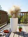 PlantiQue Plastic White Tower Pot 14 inch