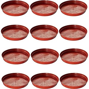 plastic saucer base plate planter tray terracotta 4 inch set of 15