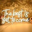 Planzo The Best Is Yet To Come LED Neon Sign Light Home Bedroom Wall Decor