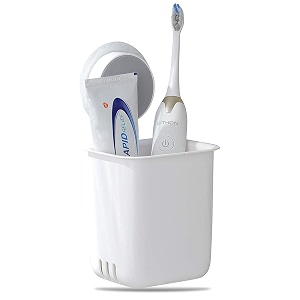 easy wall mount magic sticker self adhesive toothbrush holder wall mount holder multiuse wall holder for toothbrushes toothpaste shaver razor and makeup brush pack of - 1