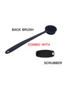 PLASTIAN Silicone Bath Shower Back Body Scrubber Brush Combo With Silicone Body Scrubber