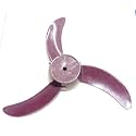 Plastic 3 Leaves Bullet Fan Blades Brown 7.5 inc