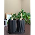Plastic 3D Printed Minimalistic Toothbrush Holders for Bathroom, Multipurpose Storage Holder, Stand for Bathroom, Toothbrush Organizer for Family (Black)
