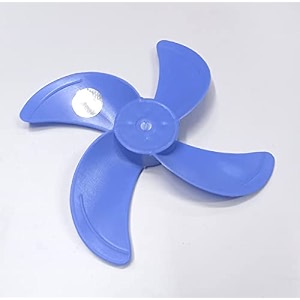 plastic 4 leaves mini fan blade 8 inch sky blue