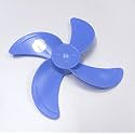 Plastic 4 Leaves Mini Fan Blade (8 Inch) (Sky Blue)