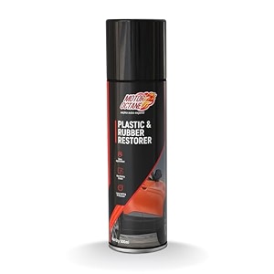 plastic amp rubber restorer spray for car amp bike  500ml 450g  restores faded plastic rubber amp vinyl surfaces for car bumpers fenders side mirrors door trims bike panels