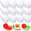 Plastic Appetizer Spoons, 4 Inch Tasting Teardrop, White, 400 Pcs