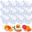 Plastic Appetizer Spoons, 4 Inch Tasting Teardrop, Clear, 400 Pcs