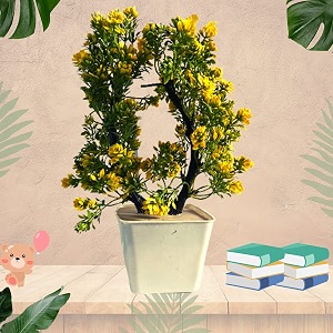 Plastic Artificial Flowers Plants for Decoration with